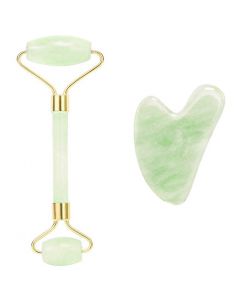 Buy Set massage roller + scraper of natural green jade gua sha, Smarter | Online Pharmacy | https://buy-pharm.com