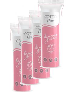 Buy Cotto Fleur cotton pads, 100 pcs x 4 packs | Online Pharmacy | https://buy-pharm.com