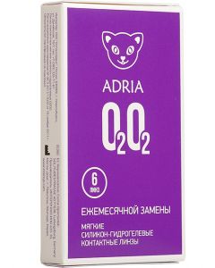 Buy Contact lenses Adria О2О2 30 days, -5.50 / 14.2 / 8.6, transparent, 6 pcs. | Online Pharmacy | https://buy-pharm.com