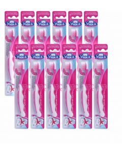 Buy Umka Toothbrush, for children, soft, pink, 22.4 cm, 12 pcs | Online Pharmacy | https://buy-pharm.com