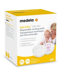 Buy Medela Ultra-thin disposable breast pads, 60 pcs. | Online Pharmacy | https://buy-pharm.com