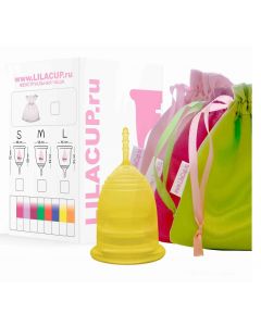 Buy Menstrual cup LilaCup BOX PLUS size M yellow | Online Pharmacy | https://buy-pharm.com