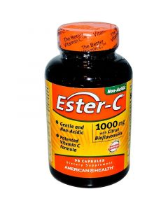 Buy American Health, dietary supplement for maintaining immunity Ester-C with citrus bioflavonoids, 1000 mg, 90 capsules | Online Pharmacy | https://buy-pharm.com