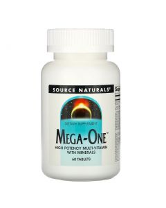 Buy Source Naturals, Mega-One, High Potency Multivitamin with Minerals, 60 Tablets  | Online Pharmacy | https://buy-pharm.com