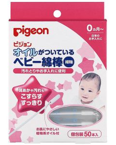 Buy Baby cotton swabs with oil impregnation PIGEON from birth | Online Pharmacy | https://buy-pharm.com