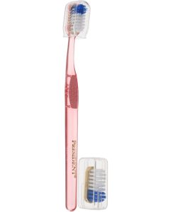 Buy President toothbrush 'Gold', medium, includes an additional replaceable head, color: gold, pink | Online Pharmacy | https://buy-pharm.com