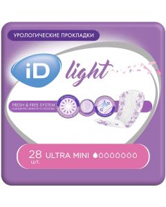 Buy Urological pads iD Light Ultra Mini, 28 pcs | Online Pharmacy | https://buy-pharm.com