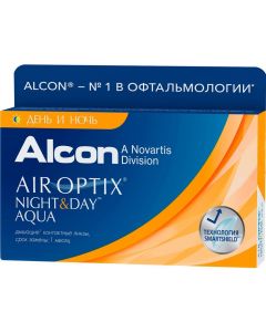 Buy Alcon Air Optix Night & Day Aqua 8.6 Contact Lenses, 3 pcs. Monthly, -7.00 / 13.8 / 8.6, 3 pcs. | Online Pharmacy | https://buy-pharm.com