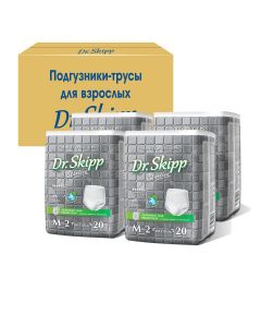 Buy Dr.Skipp diaper pants for adults, size M-2, (80-120 cm), 80 pcs. (4 packs of 20 pcs.), Breathable | Online Pharmacy | https://buy-pharm.com
