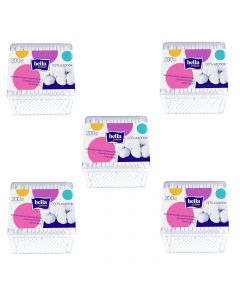 Buy Cotton buds 'Bella Cotton' 200 pcs / pack (in plastic square package), 5 packs | Online Pharmacy | https://buy-pharm.com