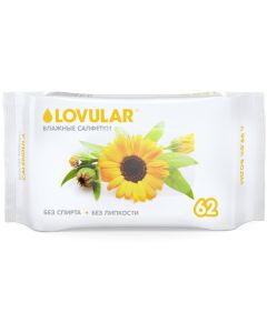 Buy Lovular children's wet wipes with calendula extract, 62 pcs | Online Pharmacy | https://buy-pharm.com