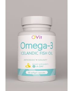 Buy Original Vitamins Icelandic Omega-3 Fish Oil with Vitamin E for children and adults - 60 gelatin capsules | Online Pharmacy | https://buy-pharm.com