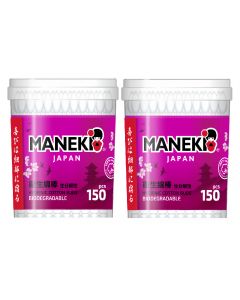 Buy Maneki Cotton sticks cos. SAKURA, with white boom. stick and 2 types of applicator, 150 pcs. x 2 pcs. | Online Pharmacy | https://buy-pharm.com