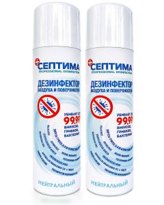 Buy Disinfectant SEPTIMA Neutral antiseptic spray odorless disinfectant does not leave traces intended for disinfection of air and surfaces 250 ml 2pcs | Online Pharmacy | https://buy-pharm.com