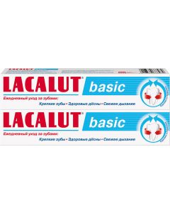 Buy Lacalut basic toothpaste, 75 ml (soldering 2 pcs) | Online Pharmacy | https://buy-pharm.com