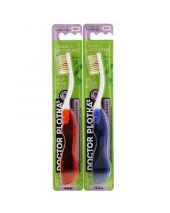 Buy Dr. Plotka, flossing toothbrush antimicrobial, soft, 2 travel toothbrushes | Online Pharmacy | https://buy-pharm.com