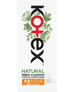 Buy Kotex Organic normal daily pads, 20 pcs | Online Pharmacy | https://buy-pharm.com