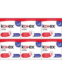 Buy Women's pads Kotex Ultra Night, set: 6 packs | Online Pharmacy | https://buy-pharm.com