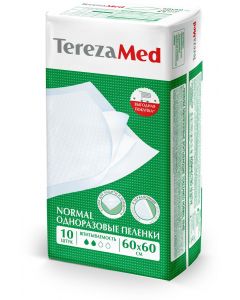 Buy Medical diaper TerezaMed disposable absorbent Normal 60 x 60 cm 10 pcs, 60 x 60 cm, 10 pcs | Online Pharmacy | https://buy-pharm.com