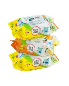 Buy FRESH NOTE / 360 baby wipes with aloe and vitamin E, 3 packs of 120 wipes | Online Pharmacy | https://buy-pharm.com
