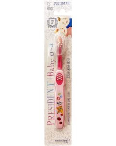 Buy PresiDENT Baby toothbrush, from 0 to 4 years old, soft, pink, white | Online Pharmacy | https://buy-pharm.com
