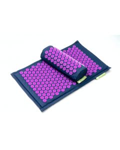 Buy Ecomat massage acupuncture mat and roller with lilies of the new generation, massager-applicator, dark | Online Pharmacy | https://buy-pharm.com