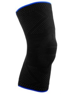 Buy SMARTC Elastic knitted knee pad SPORT color black with blue size №6 40-43 cm | Online Pharmacy | https://buy-pharm.com
