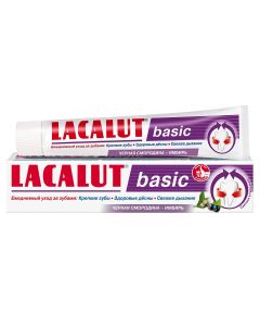 Buy Lacalut Basic Black currant and ginger, prophylactic toothpaste, 75 ml | Online Pharmacy | https://buy-pharm.com