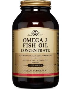 Buy Solgar, Omega 3 Fish Oil concentrate 'concentrate fish oil Omega-3', 120 capsules | Online Pharmacy | https://buy-pharm.com