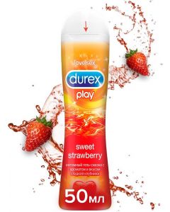 Buy Durex Play Sweet Strawberry Intimate Lubricant Gel, with sweet strawberry aroma and taste, 50 ml | Online Pharmacy | https://buy-pharm.com