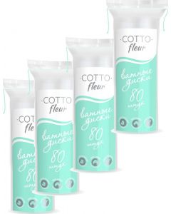 Buy Cotto Fleur cotton pads, 80 pcs x 4 packs | Online Pharmacy | https://buy-pharm.com
