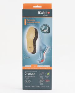 Buy Insoles B.Well soft, with support for longitudinal-transverse arches of the foot, leather, DUO, FW-618 MED, size 43 | Online Pharmacy | https://buy-pharm.com