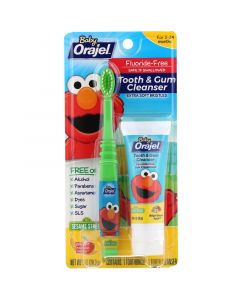 Buy Orajel, Kids Toothbrush & Toothpaste Set, Fluoride Free, 3-24 Months, Banana & Apple, 1 oz (28.3 g) | Online Pharmacy | https://buy-pharm.com
