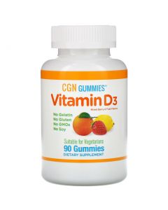Buy California Gold Nutrition, Immune Supplement, Vitamin D3 Chewable Tablets, Gelatin & Gluten Free, Mixed Berry and Fruit, 50 mcg (2000 IU per serving), 90 chewable tablets | Online Pharmacy | https://buy-pharm.com