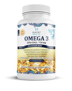 Buy Fish oil with 90% concentration of Omega-3 in halal gelatin capsules, 60 capsules. | Online Pharmacy | https://buy-pharm.com