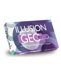 Buy ILLUSION Geolight Contact Lenses Biweekly, -9.50 / 14.2 / 8.7, clear, 2 pcs. | Online Pharmacy | https://buy-pharm.com