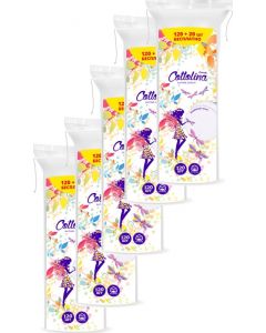 Buy Cotto Cottolina cotton pads, 120 + 20 pcs x 5 packs | Online Pharmacy | https://buy-pharm.com