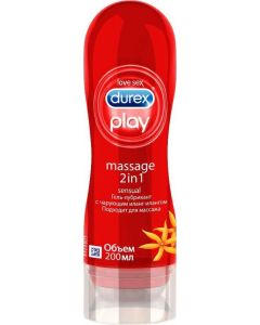 Buy Intimate lubricant and massage gel DUREX Massage 2in1 Sensual, with enchanting Ylang-Ylang, 200ml | Online Pharmacy | https://buy-pharm.com