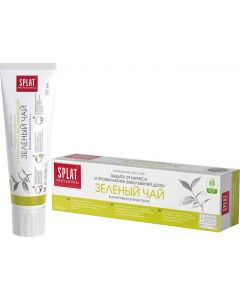 Buy Splat Green tea toothpaste, fluoride-free, gentle teeth whitening and protection against caries with green tea, sage and chamomile extracts, 100 ml | Online Pharmacy | https://buy-pharm.com