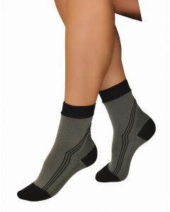 Buy Tonus Elast honey compression socks 0406 Aktiv (18-21 mm Hg / height 158-170) No. 5 (38-42) black-gray | Online Pharmacy | https://buy-pharm.com