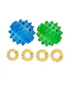 Buy Su-jock massage ball with spring rings, set of 2 pcs. (blue and green) | Online Pharmacy | https://buy-pharm.com