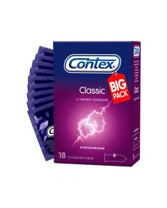Buy Contex Classic Big Pack Classic condoms with lubricating gel natural sensations, 18 pcs | Online Pharmacy | https://buy-pharm.com