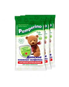 Buy Pamperino 5 packs. Antibacterial baby wipes 20pcs. | Online Pharmacy | https://buy-pharm.com