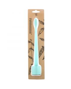 Buy The Natural Family Co., toothbrush, biodegradable, corn starch, river mint, mild, 1 Tooth brush and stand | Online Pharmacy | https://buy-pharm.com