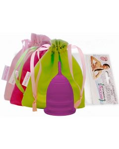 Buy Menstrual cup LilaCup Practitioner in a satin bag purple L | Online Pharmacy | https://buy-pharm.com
