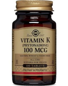 Buy Solgar, Vitamin K 'Vitamin K', 100 Tablets | Online Pharmacy | https://buy-pharm.com