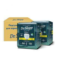 Buy Dr.Skipp diapers for adults, size M-2, (68-115 cm), 20 pcs, (2 packs of 10 pcs), breathable | Online Pharmacy | https://buy-pharm.com