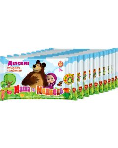 Buy Wet wipes for children Avangard Masha and the Bear # 20, for children, 10 packs | Online Pharmacy | https://buy-pharm.com