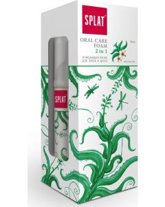 Buy Cleansing foam Splat 'Oral Care Foam' for teeth and gums, 2in1, with aloe and tea tree scent, 50 ml | Online Pharmacy | https://buy-pharm.com