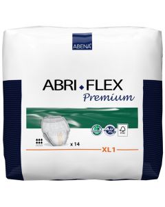 Buy Diapers-panties for adults Abena Abri-Flex Premium XL1, 130-170 cm, 1400 ml, 14 pieces | Online Pharmacy | https://buy-pharm.com